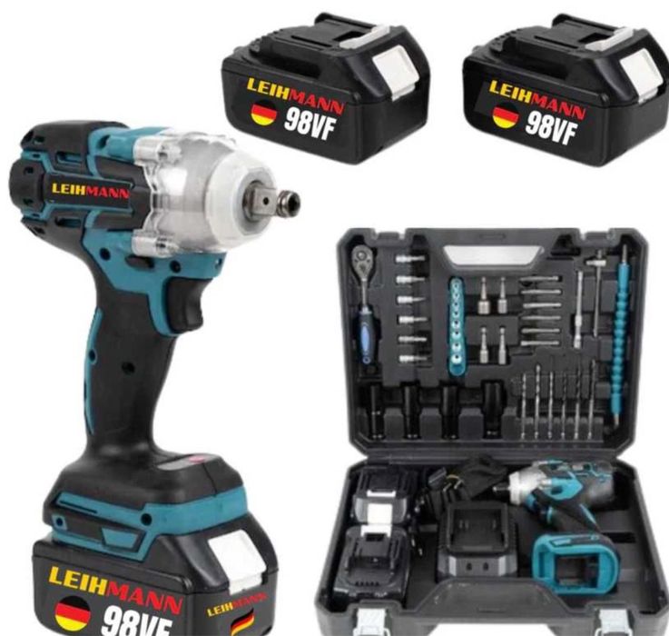 Cheie impact Masina de insurubat 550Nm 40 Accesorii 2 Acumulatori