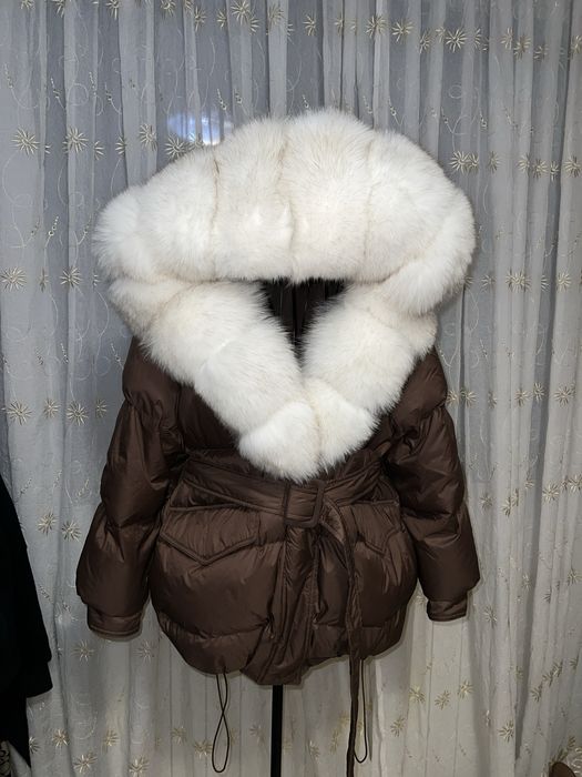 Geaca cu blana naturala noua