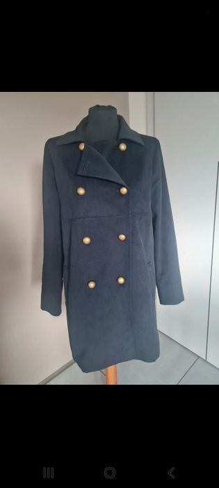 Palton stofa bleumarin
