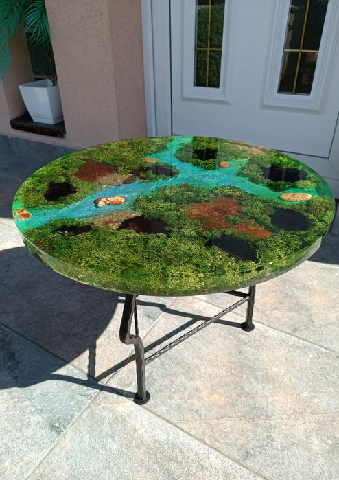 Execut mese rășină epoxidica măsuțe cafea , buchet mireasa rășină