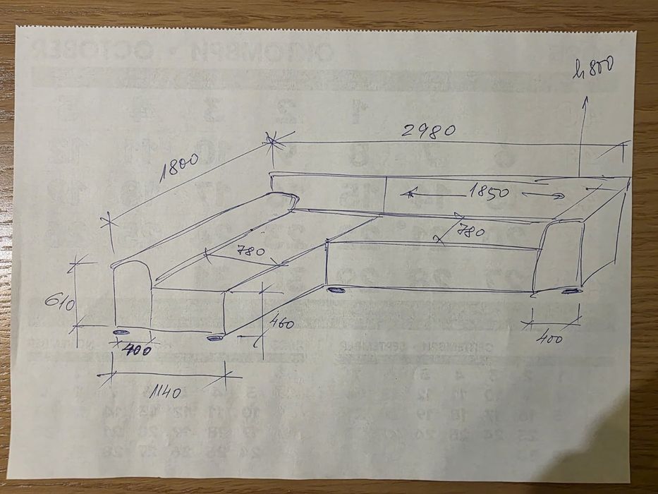 Ъглов Диван с функция сън.