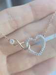 Colier Swarovski Infinity Infinit și inimă