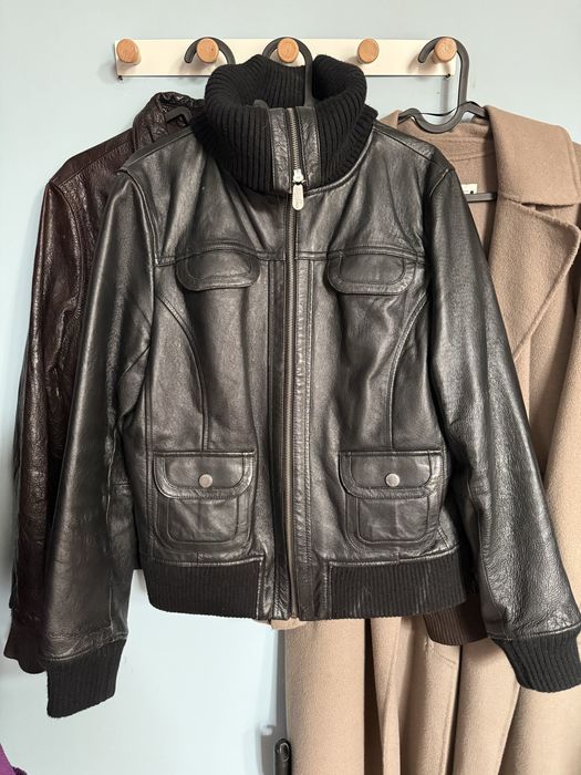 кожено яке черно