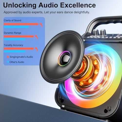 Нова Портативна караоке система 6.5'' субуфер + безжични микрофони