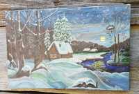 tablou iarna Tărâm de poveste 1984