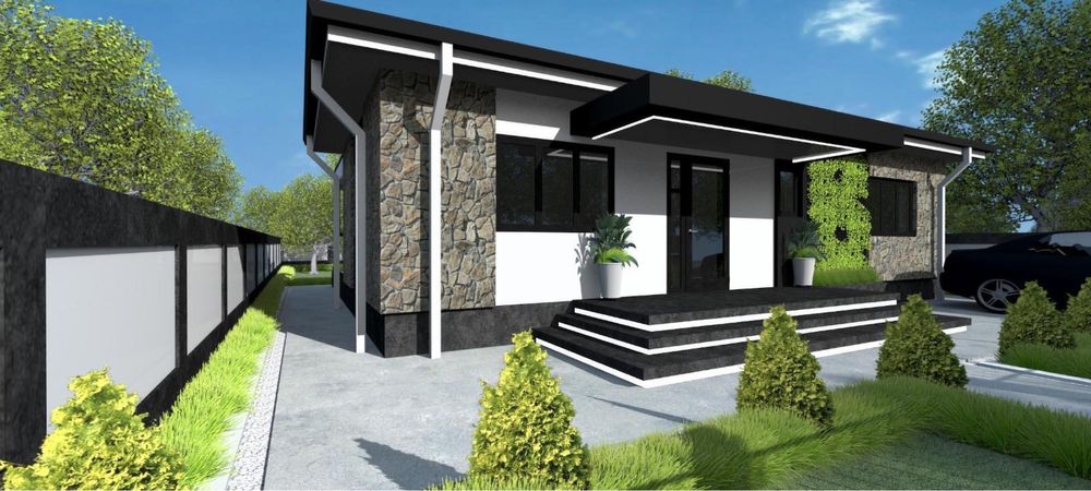 Casa pe parter de vanzare la intrare in Cumpana pe partea stanga