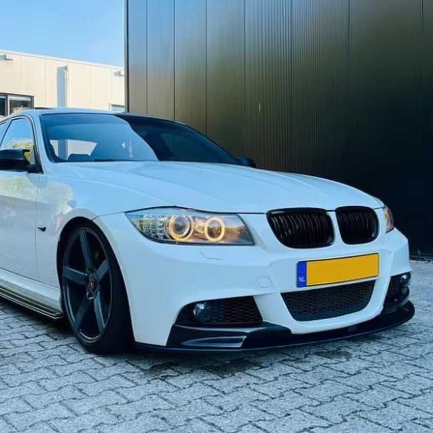 Prelungire Lip Complet Cu Splitere Bara Fata M BMW E90 Facelift 2009+