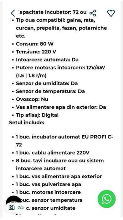 Vând incubator EU PROFI