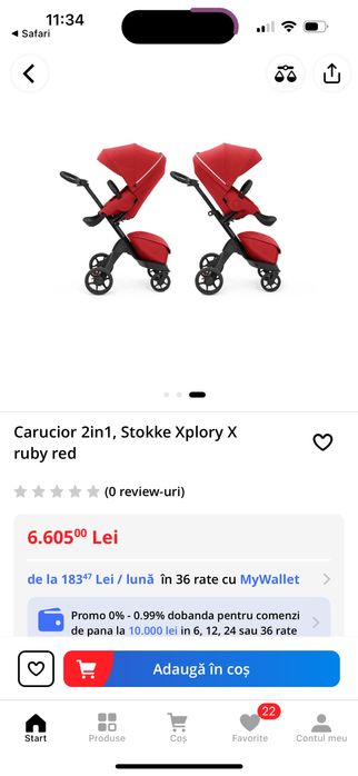 Oferta ! Carucior 2 in 1 Stokke Xplory X