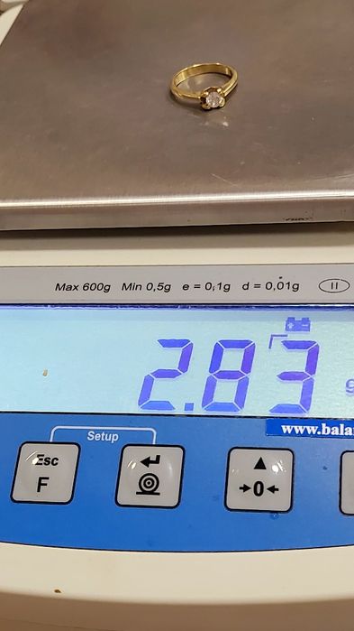 Inel de logodnă din aur de 14K mărimea 49, gramaj 2,83 gr