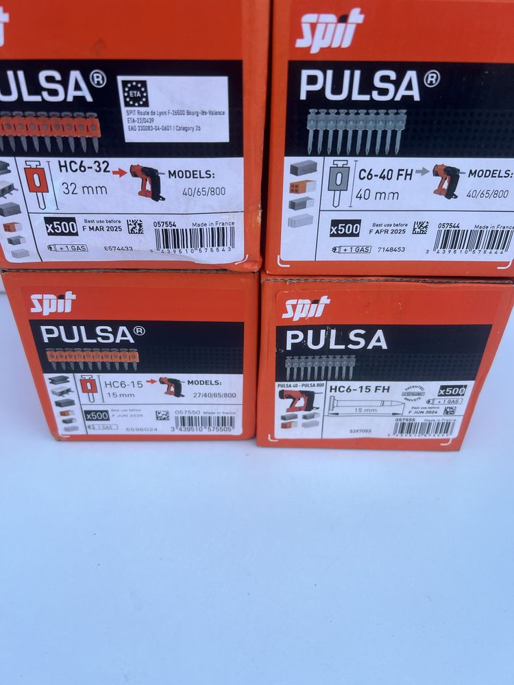 Cuie spit pulsa cu gaz 15,17,32,40 mm