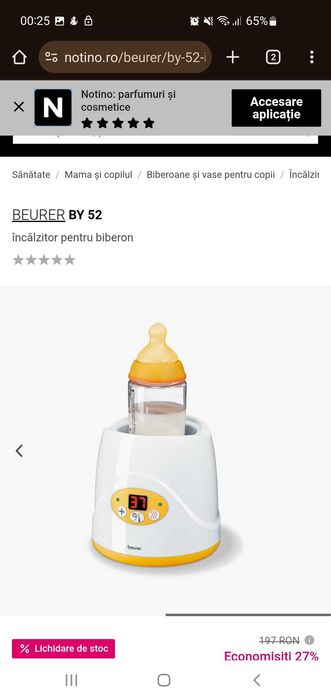 Incalzitor biberoane beurer, biberoane avent