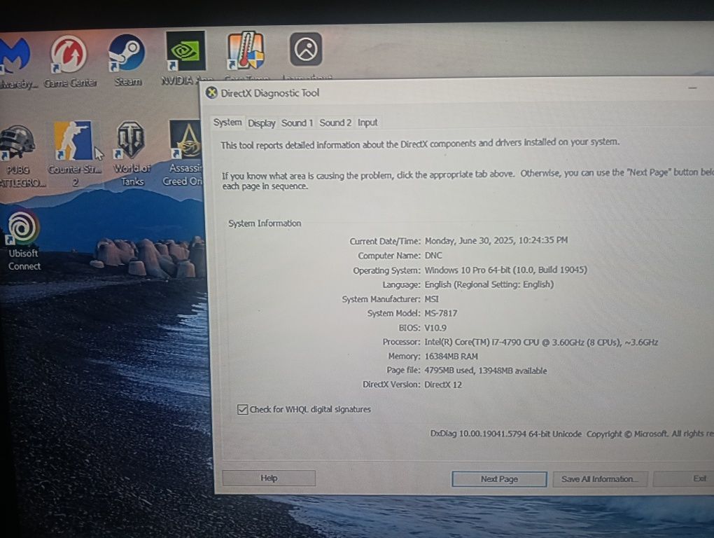 Pc i7 4790, strix 4 gb 16 gb 750 gb