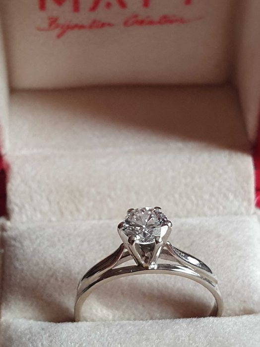 Solitair logodna 18k diamant natural urias 0,74ct VS