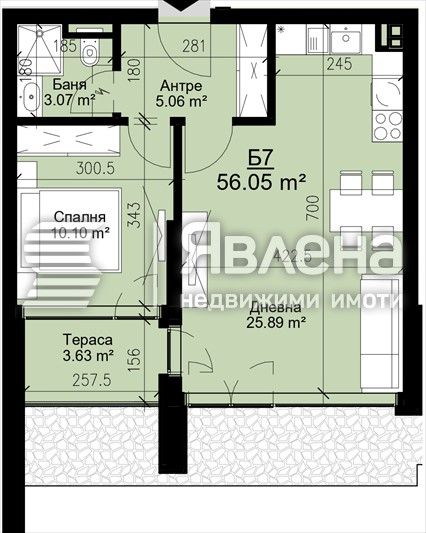Прекрасен двустаен апартамент в кв. Бриз