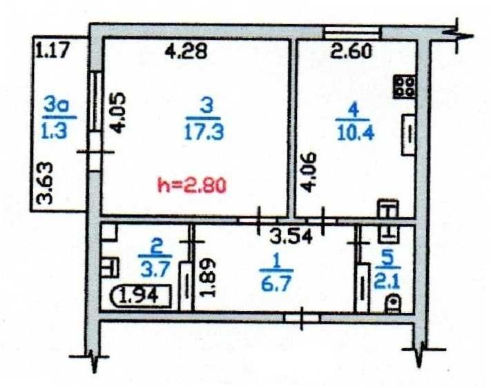 1-комнатная квартира, Аксай-1А-3, 40 м². 9/9 этаж