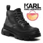KARL LAGERFELD № 38 – Дамски боти ест кожа с лого на капси нови кутия