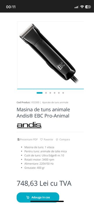 Mașina de tuns câini