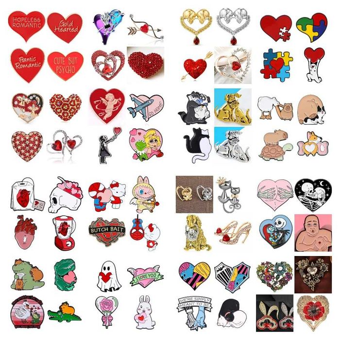 Броши/значки - для влюблённых и друзей. По поводу и без всякого повода