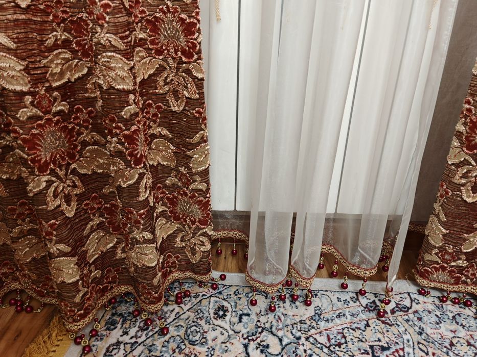 Продам б/у шторы и тюль