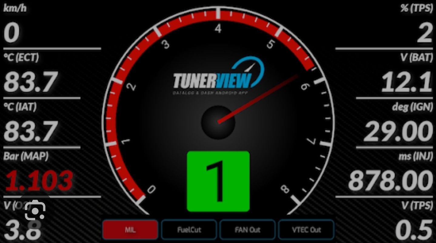 Компютър Honda P28, P30, еквивалент OBD1 със слот за чиn и BT datalog