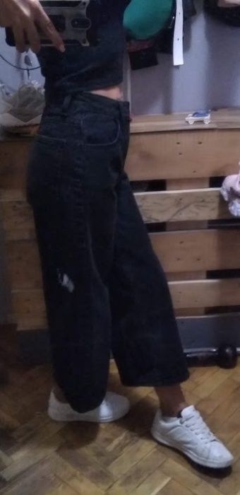 Черни дънки,висока талия ,чарлстон, Bershka