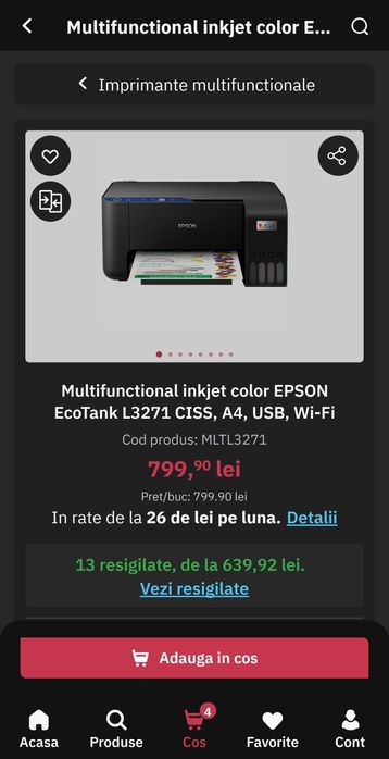 Vând imprimantă nouă