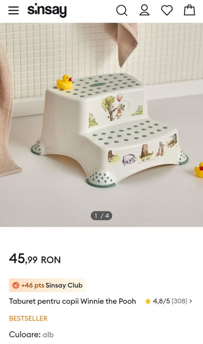 Scara/Inaltator/Taburet pentru copii - Winnie the Pooh