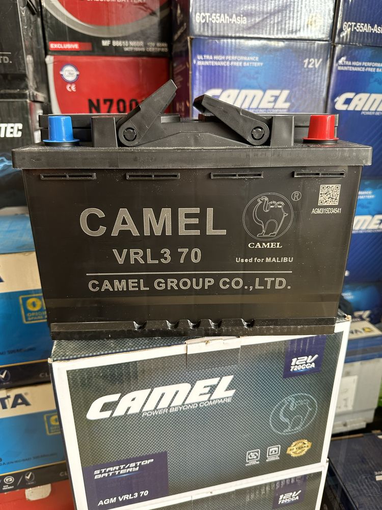 Аккумулятор оригинал Camel AGM VRL3 70L Start stop