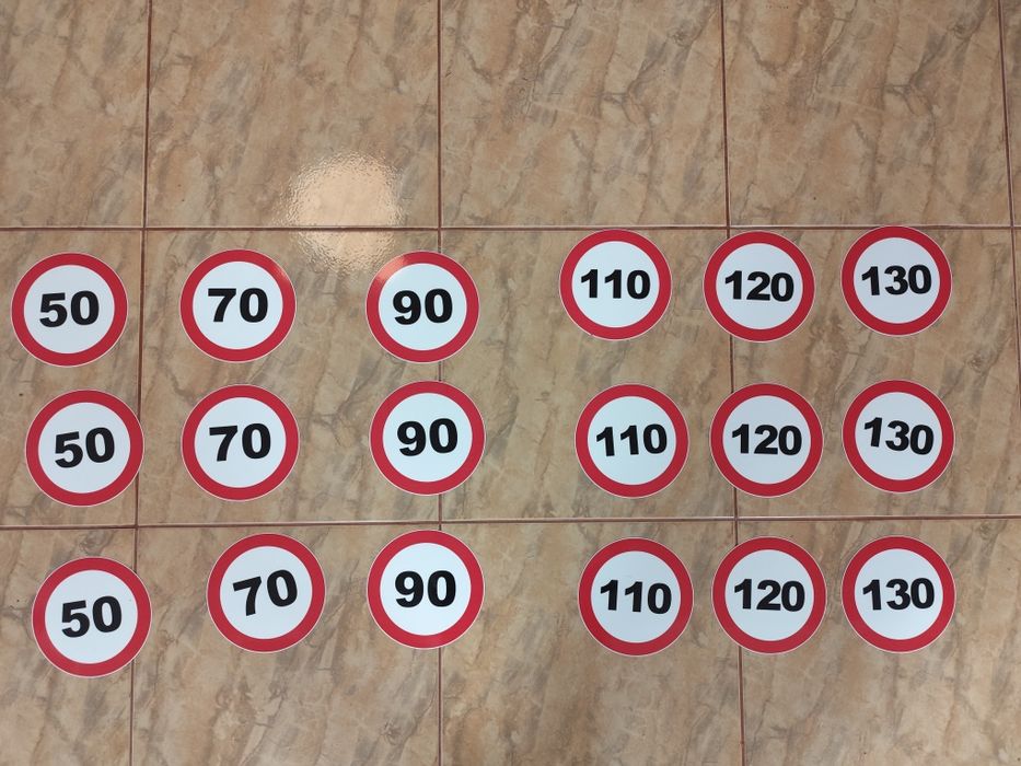 Set 6 autocolante viteză pentru autoutilitare