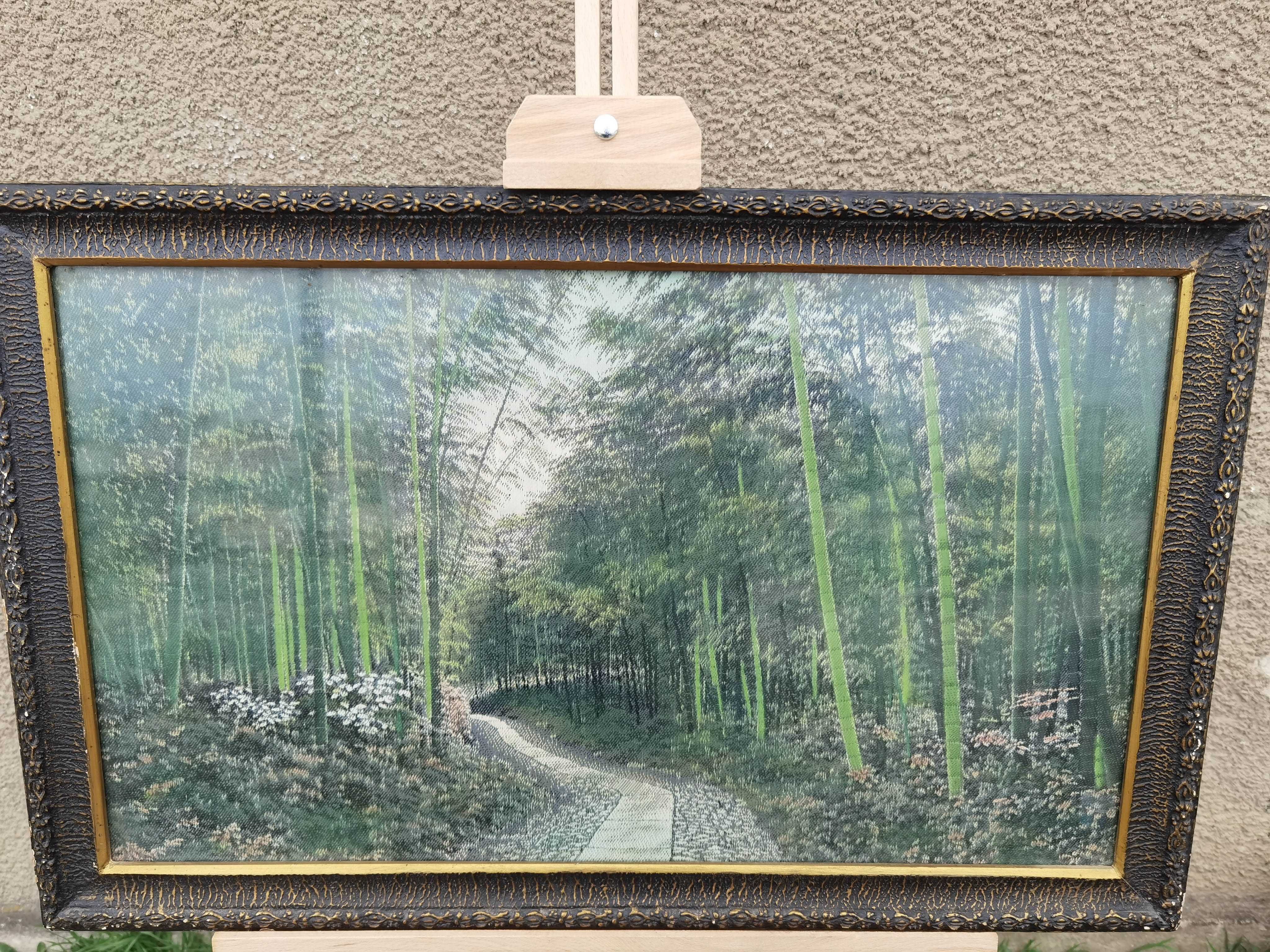 Tablou vechi tapiserie - Peisaj / Padure de bambus