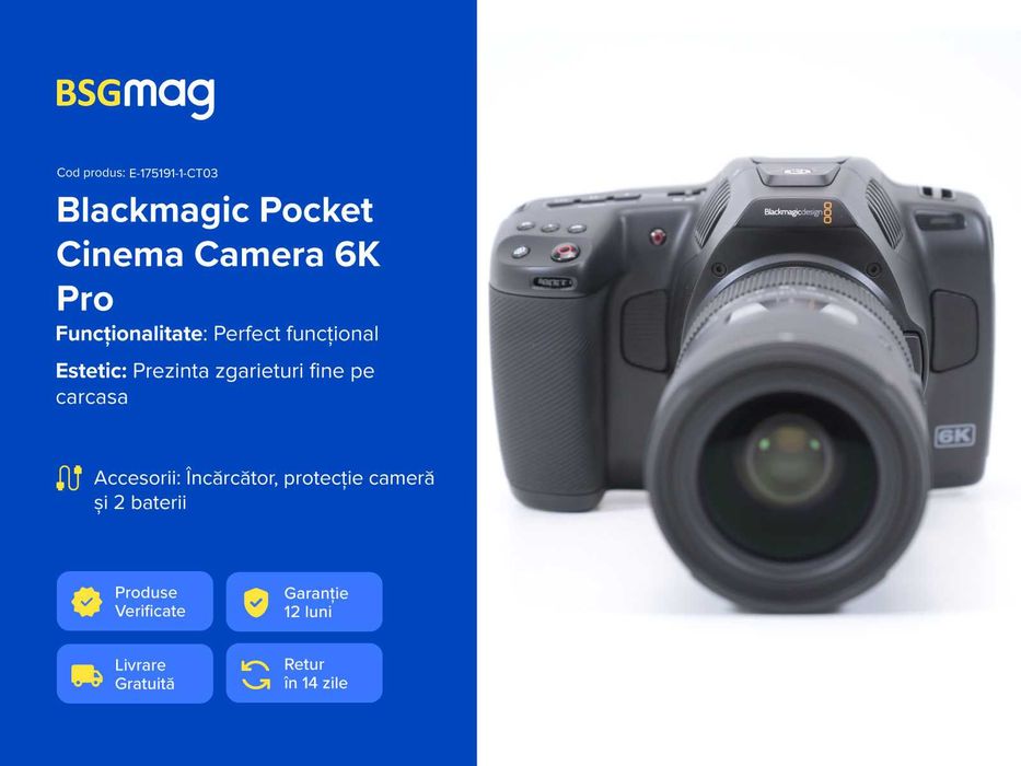 Camera Blackmagic Pocket Cinema Camera 6K Pro