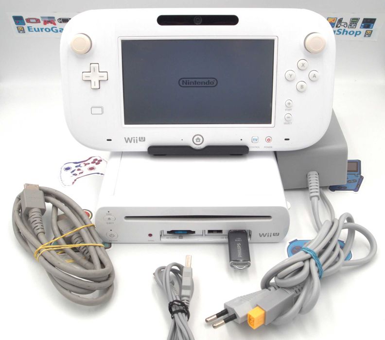 Consola Nintendo Wii U 8GB White,imp Jap-20 jocuri 32GB+128GB