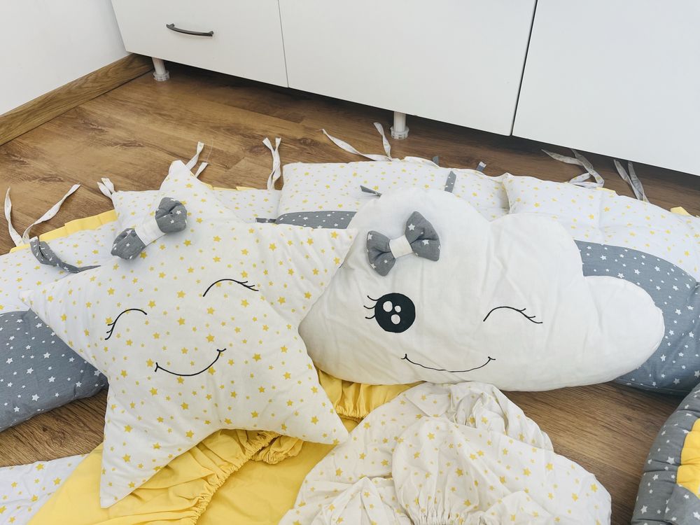 Set complet lenjerie patut bebe+babynest