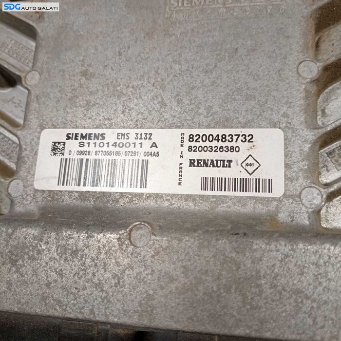 Kit Pornire ECU Calculator Motor Calculator Confort Cip Cheie Cititor Cheie si Ceasuri Bord Dacia Logan 1 1.4 B 2004 - 2012 Cod 8200483732 21677500-1 8200564718 [LC2062]