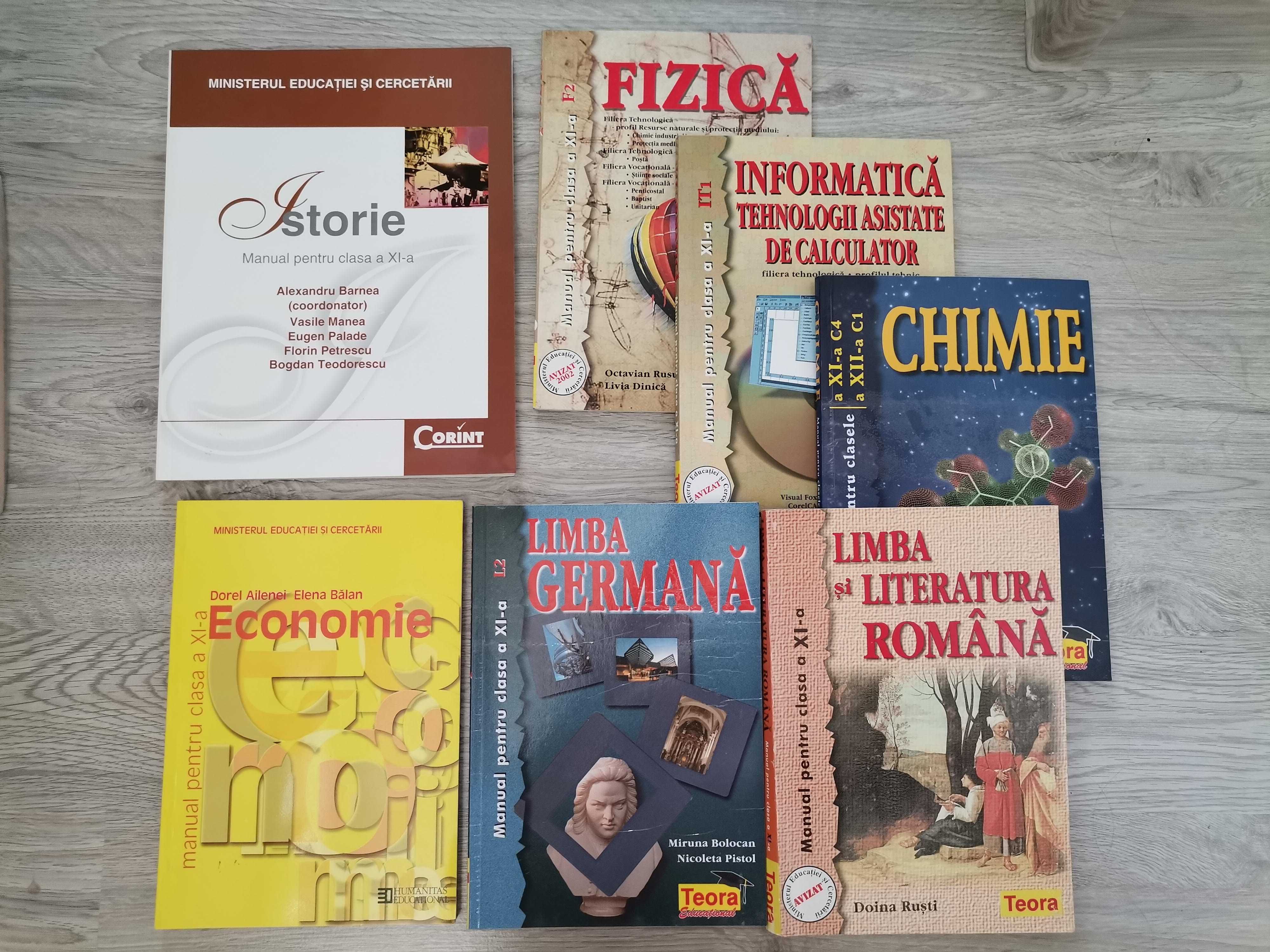 Diverse manuale pentru clasa a XI-a: Istorie, Fizica, Chimie, etc