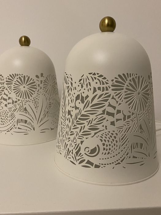 2 veioze ikea - model SOLSKUR alb/alamă