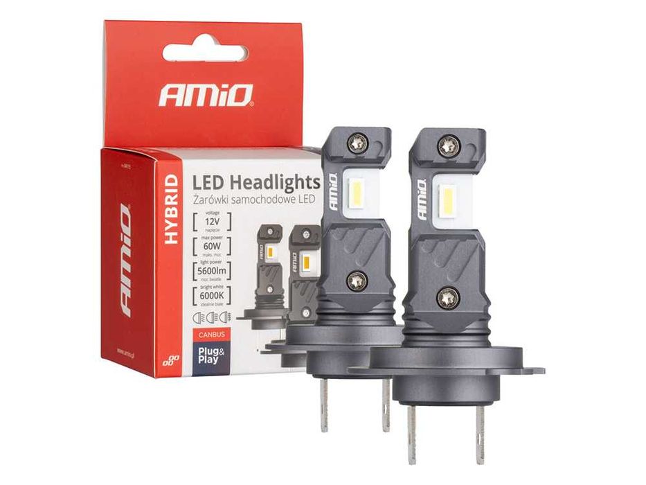 LED крушки H7 / H18 AMIO HYBRID Лед крушка Canbus 60W, 6000K