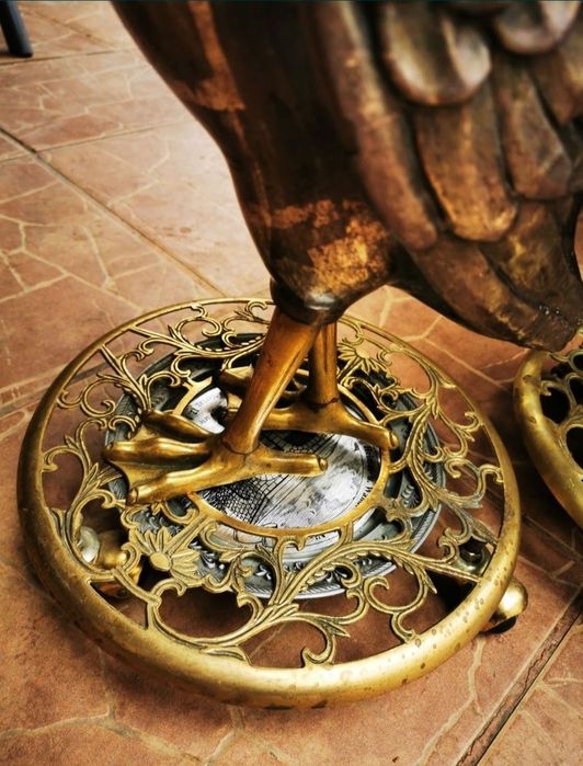 Vând păsări decorative lemn bronz exponat unicat