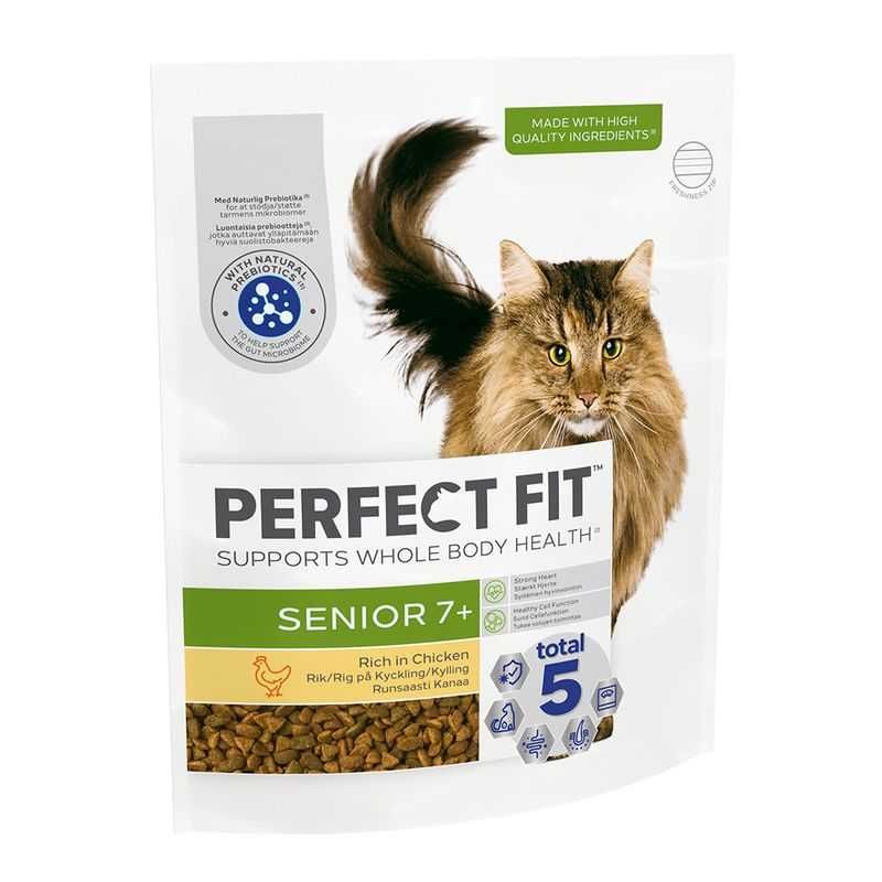 Perfect Fit Senior 7+ суха храна за котки с пиле 6бр по 750 г