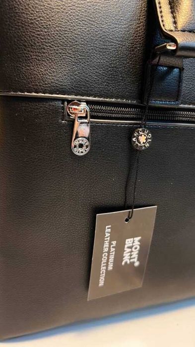 Geantă pentru bărbați servietă Mont Blanc, piele 0216