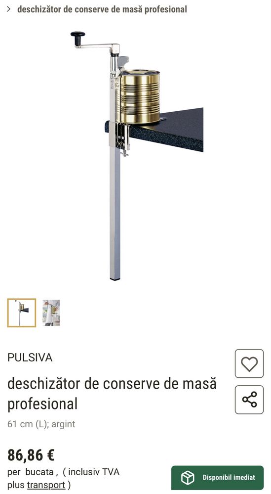 Deschizator de  conserve profesional
