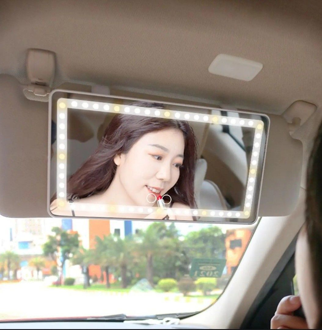 Зеркало для макияжа в автомобиль с подсветкой