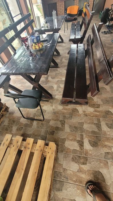 Masa cu bănci terasa