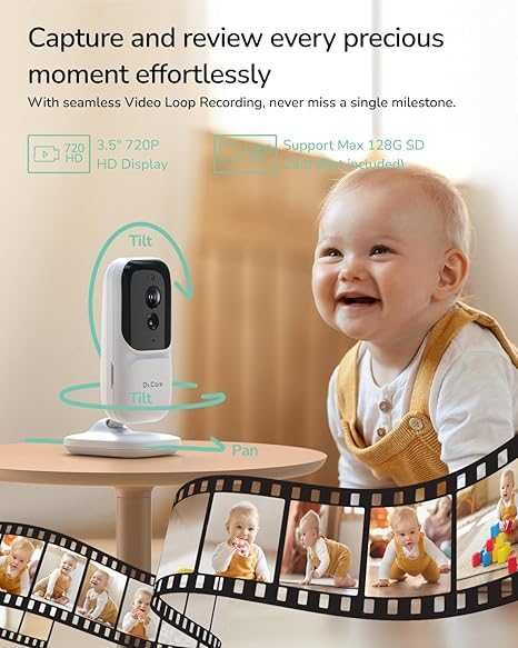 Monitor video pentru bebeluși NeoView - ecran de 3,5 inchi,