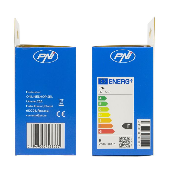 Bec cu LED PNI A60, 8.5W, 806lm, 6500K, soclu E27