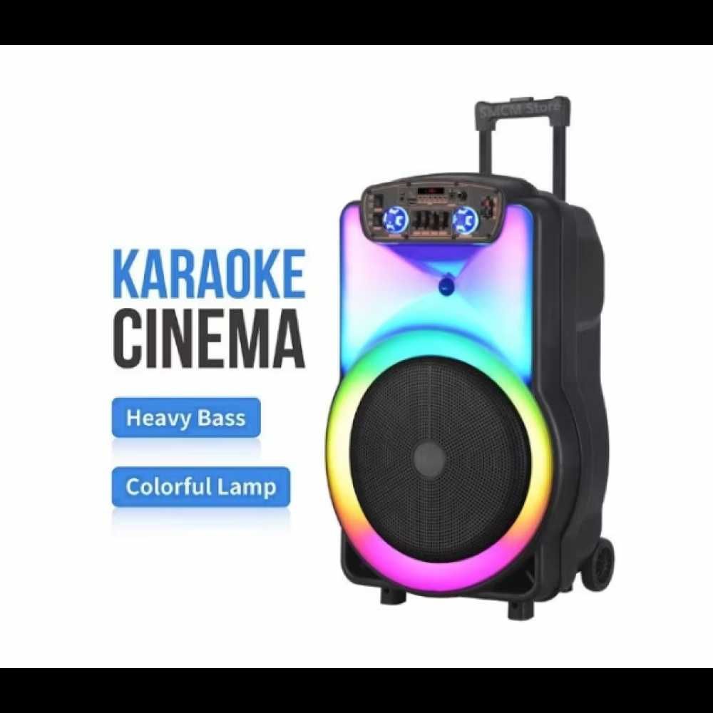 Преносима bluetooth светеща колона 15 инча два микрофона XH-1688