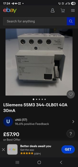 Siemens diferentiala 40 a siguranta