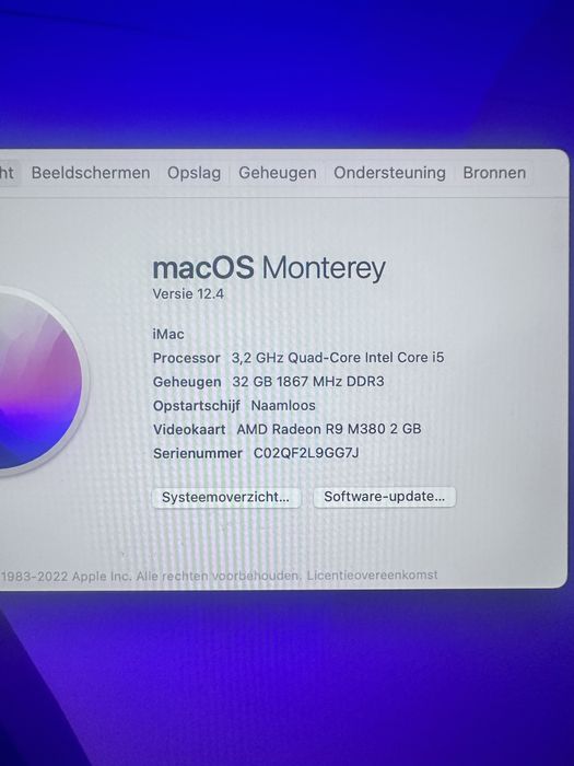 Apple imac 27” retina 5k .