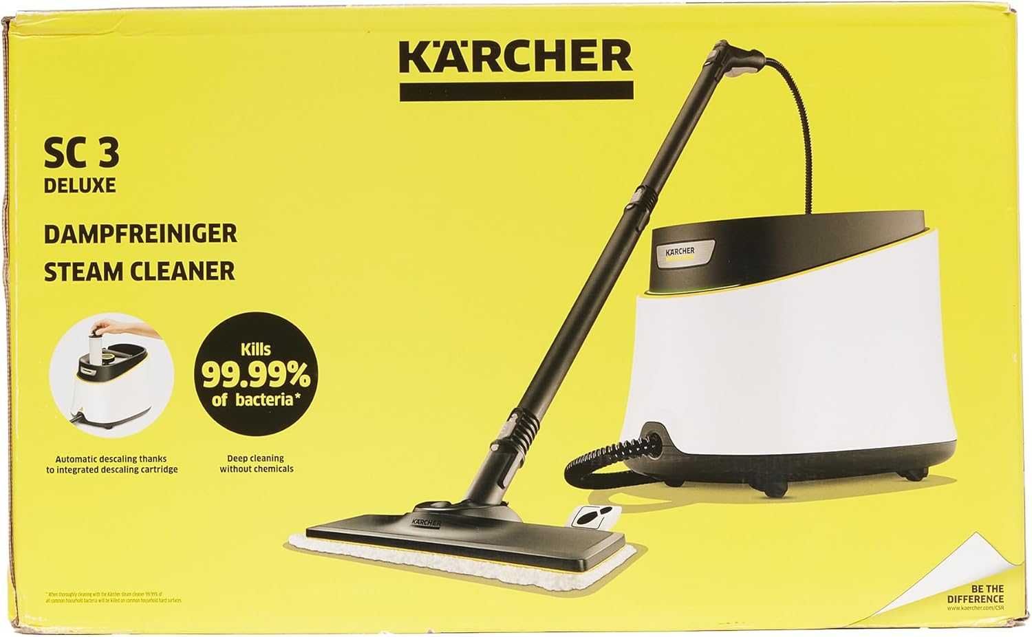 Парочистачка Karcher SC 3 Deluxe, 1900W, 3.5 bar, Нагряване за 0.5 мин